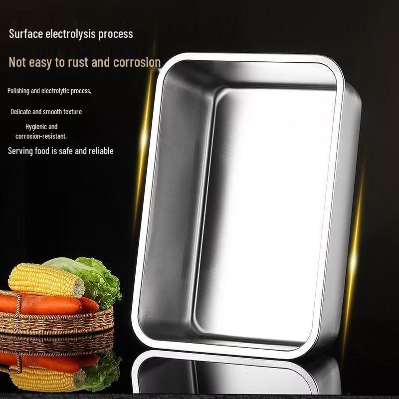 ZISIZ Stainless Steel Square Buffet Food Pan