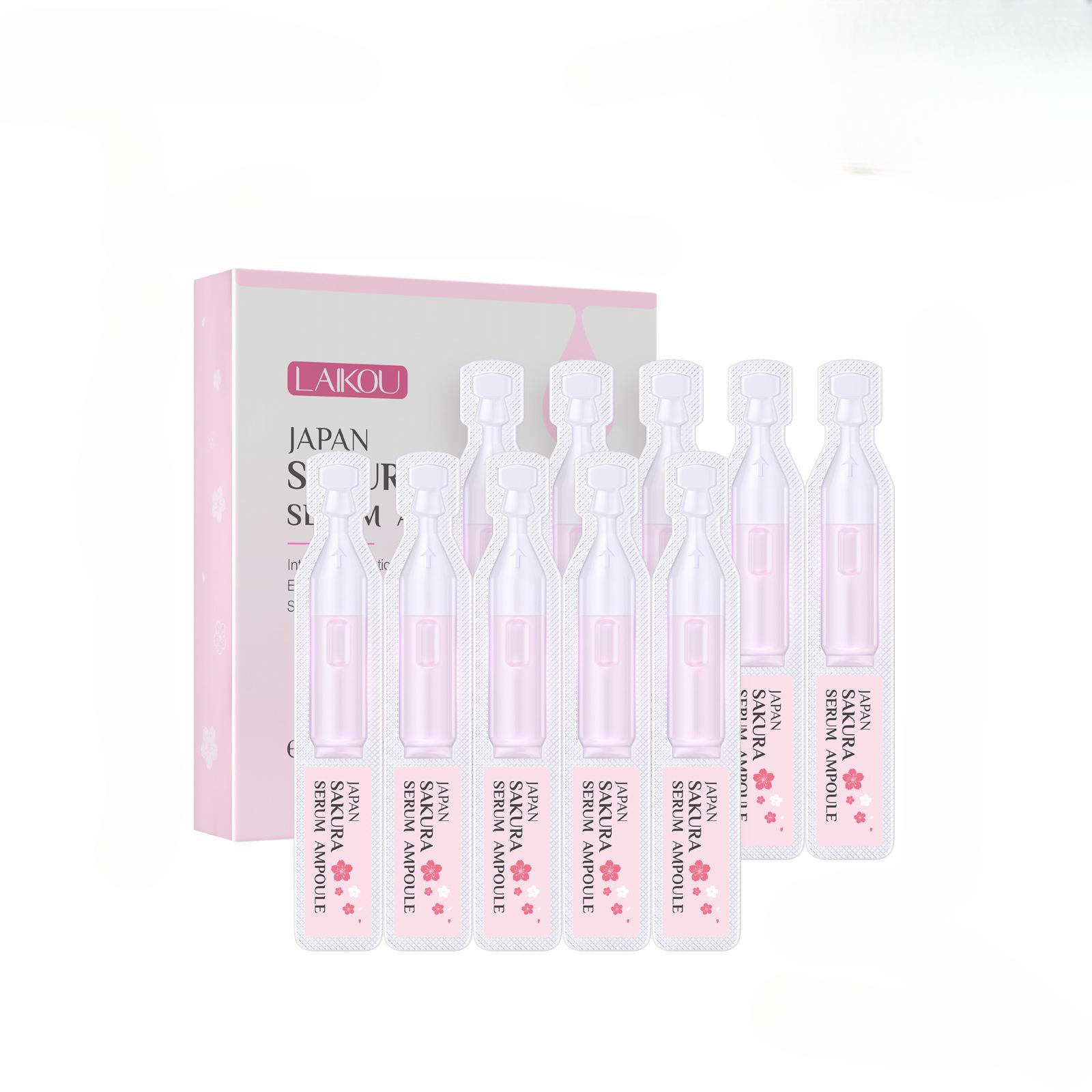 

2 мл*10 шт. Ампула сыворотки Sakura, уход за кожей лица, включая ниацинамид, гиалуроновую кислоту и т. д.. Увлажняющая и увлажняющая эссенция 2ml*10pcs