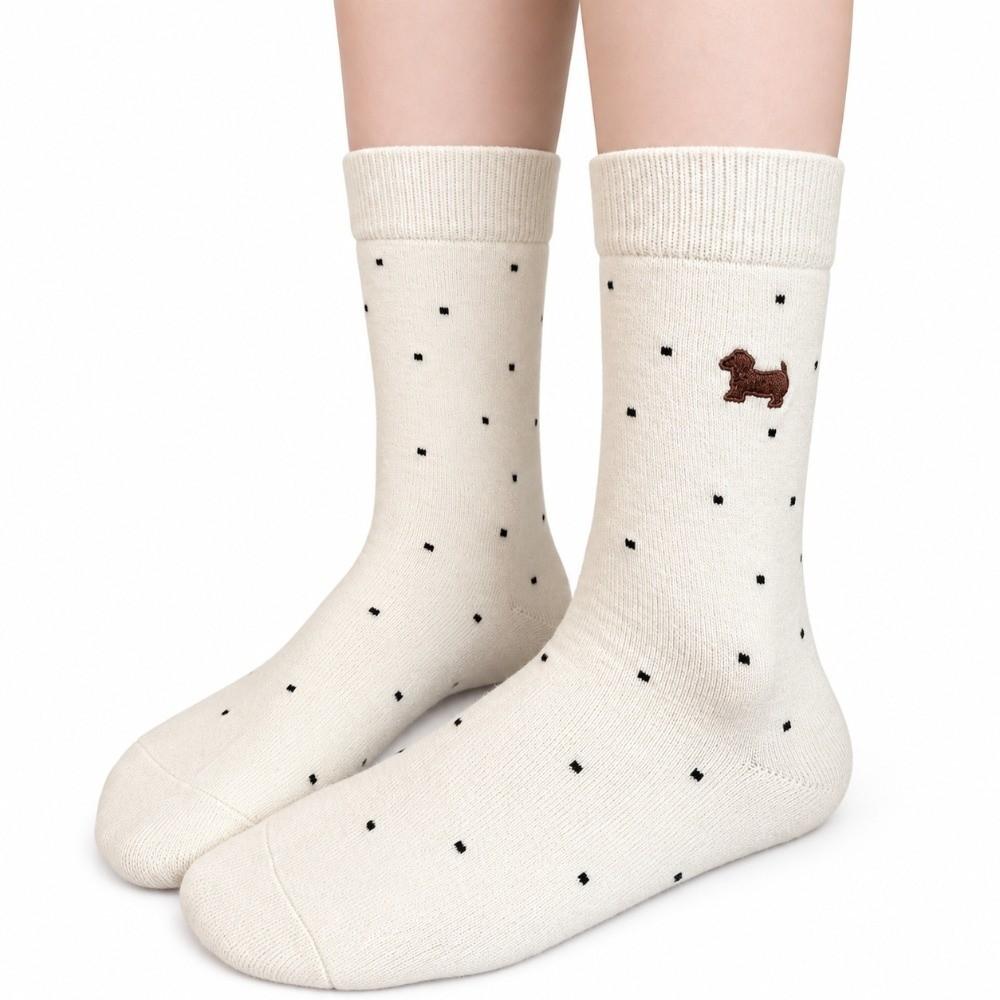 Polka Dot Cartoon Cotton Socks Breathable Winter Socks New Puppy Socks For Women
