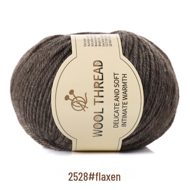 Medium-Thick Cashmere Wool Yarn for Hand-Knitted Baby and Child Scarves and Sweaters, with Knitting Needles.