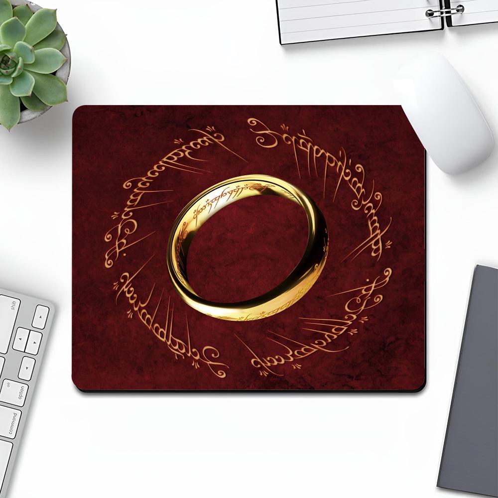 The L-LordS of the R-Rings Mouse Pad Art Gaming Gamer Small Rubber Locking Edge Large Computer Fashion MousePad Laptop Desk Pad