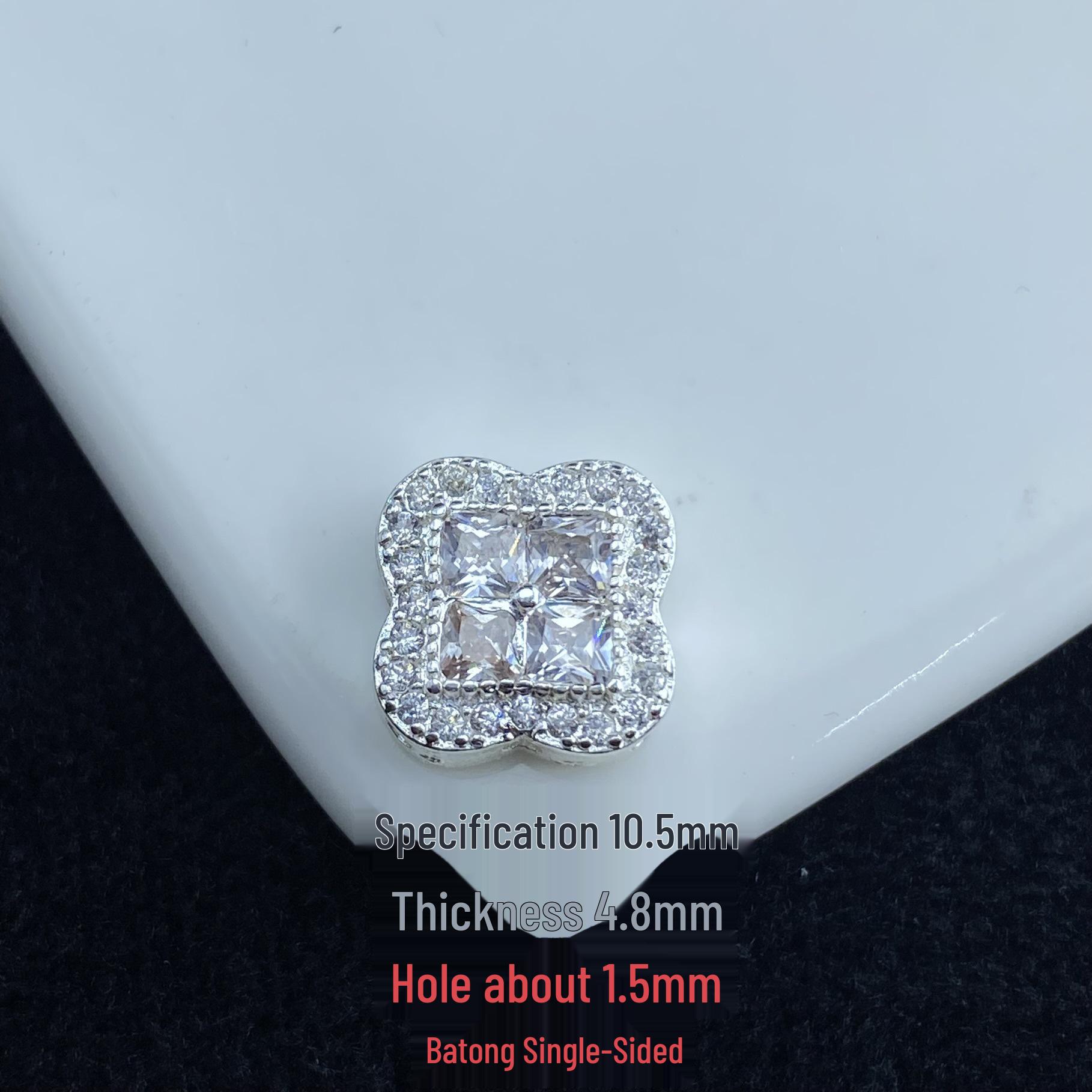 Bright Zircon Four-Leaf Clover Crystal Beads DIY Jewelry Accessories