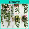 Lush 75cm Artificial Begonia Hydrangea Flower Vine Plant For Elegant Home Decor
