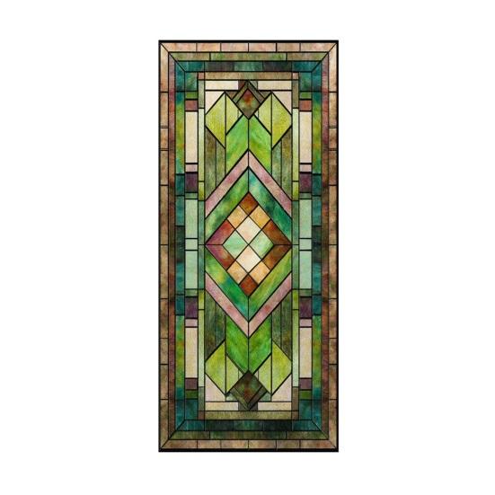 Stained Glass Window Privacy Films Decorative Static Clings Removable Sun Blocking Covering Colorful Window
