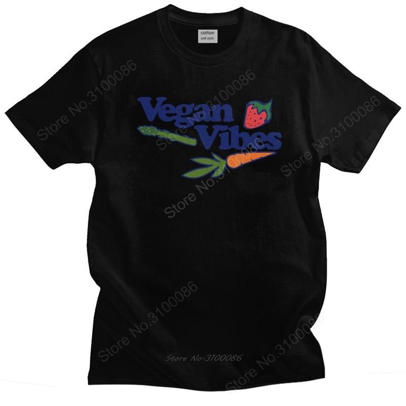 Vegan Vibes T Shirt Unisex Preshrunk Cotton Strawberry Plants Tee Tops Round Neck Short Sleeve Graphic Tshirt Gift Clothing