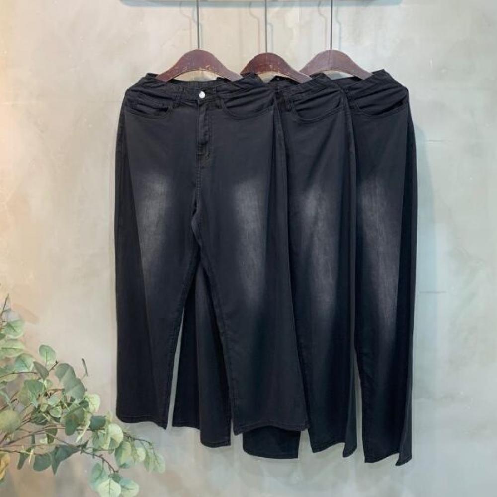 C S In The Room Ykk Zipper 3d poCket Wide Denim pantS 3 Color