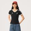 Li Ning Sports Lifestyle Series Casual Comfortable Versatile Summer Short Sleeve T-Shirt Women Tops Black AHSV986-2