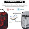Red Rose Floral Design Insulated Lunch Bag for Women Kids Leakproof Food Boxes Thermal Lunch Box Tote