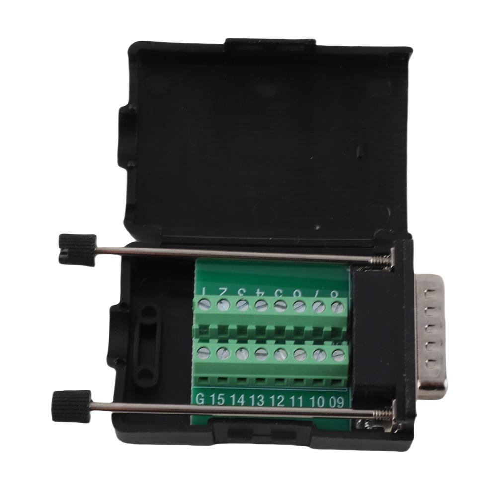 DB15 DB15 Connector Solderless Male Connector DB15 Breakout Connector with Case 15 Pin Breakout Module Connector