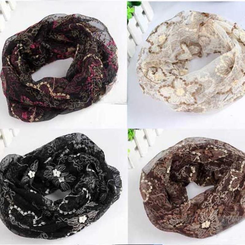 Korean Style Women's Spring Summer Thin Lace Scarf Head Scarf Hat Slouchy Hat Head Wrap Hat