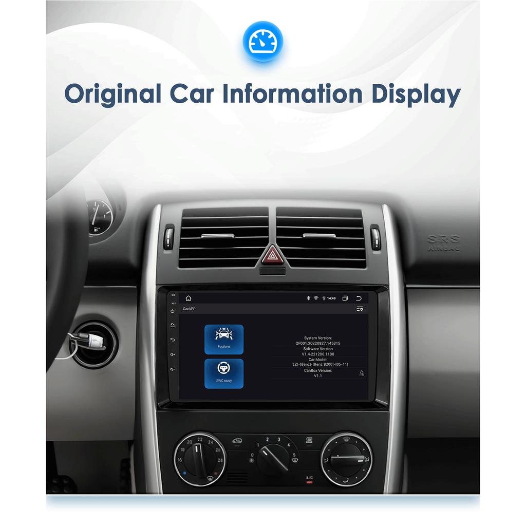 Hizpo 9" Android 13 Wireless Carplay for Mercedes Benz B200 W245 W639 W906 Sprinter Navi GPS 2 Din Car Radio Multimedia Player RDS DSP Bluetooth SWC