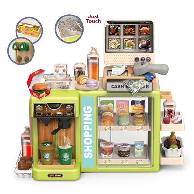 Playing House Children Simulation Candy Convenience Store Supermarket Touch Function Checkout Page Appliances Coffee Machine Toys