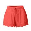Women Casual Loose Shorts Large Size Lace Drawstring Pants
