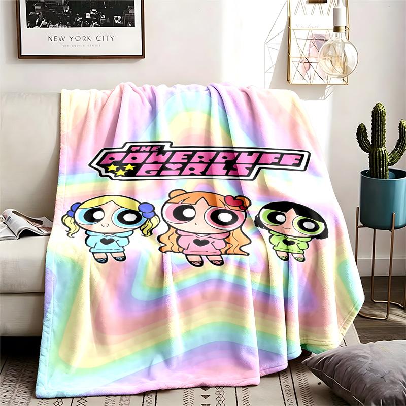 The Powerpuff Girls Theme Blanket Suitable For The Sofa Camping And Travel Made Of Soft Flannel Material An Ideal Gift For Occasions Such As Birthday