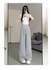 Trendy Floral Wide-Leg Pants for Women: Versatile, Loose Casual Fit for Spring & Autumn, Korean Style for Petite Female Students