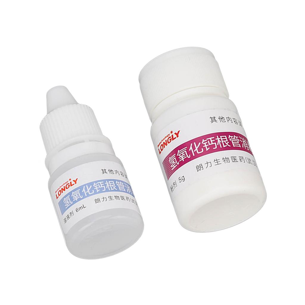 Tandkanalsrot Kalciumhydroxid Rengöringskit Djuprengöring Säker Rengöringskit 5g Pulver 6ml Vätska