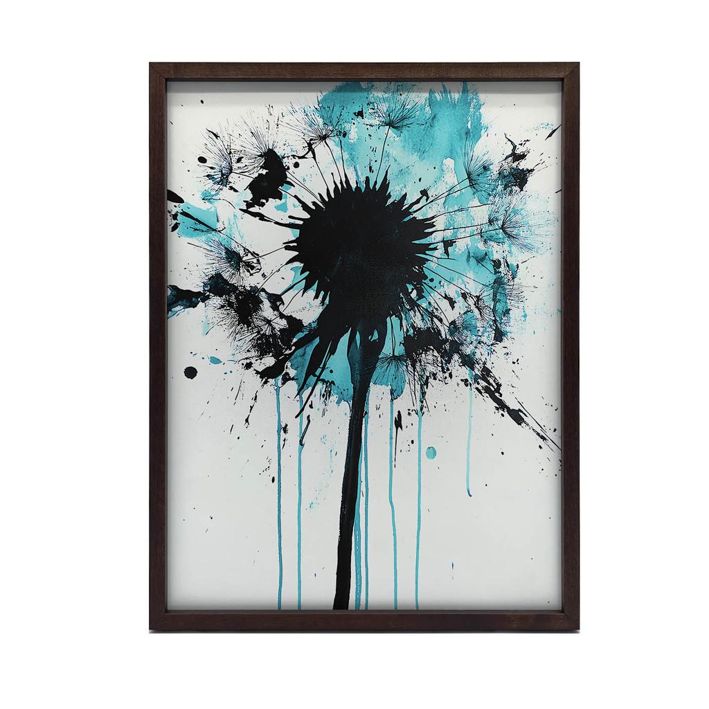 Poster Dandelion In Motion Poster Dandelion In Motion, 50X70 Cm, Black Aluminum Frame, 230 Gsm Matte Paper
