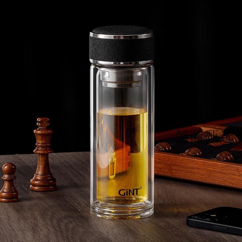 GiNT Стеклянная бутылка-заварник с двойными стенками 300ml