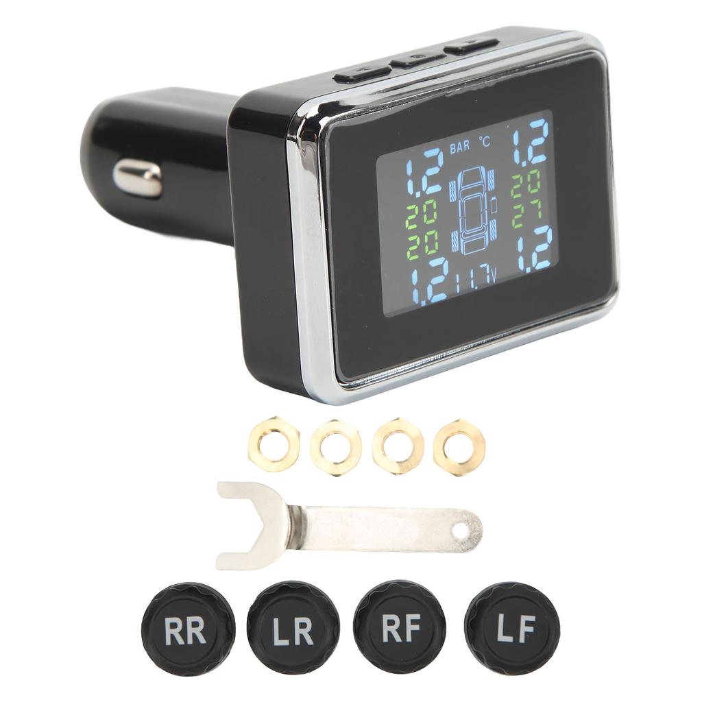 DC 12V Tire Pressure Monitor Stable Signal Long Receiving Distance USB Output Wireless TPMS for