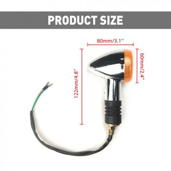 Chrome Amber Motorcycle New Turn Signal Lights Super Lamp Bright Car Accessories