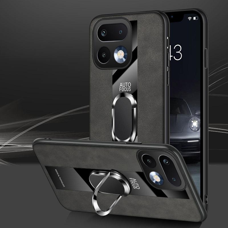 For Realme 16 Pro Case Business Magnetic Ring Holder Shockproof sheepskin Leather Soft Silicone Fashion for Realme 16 Pro Plus Back Cover