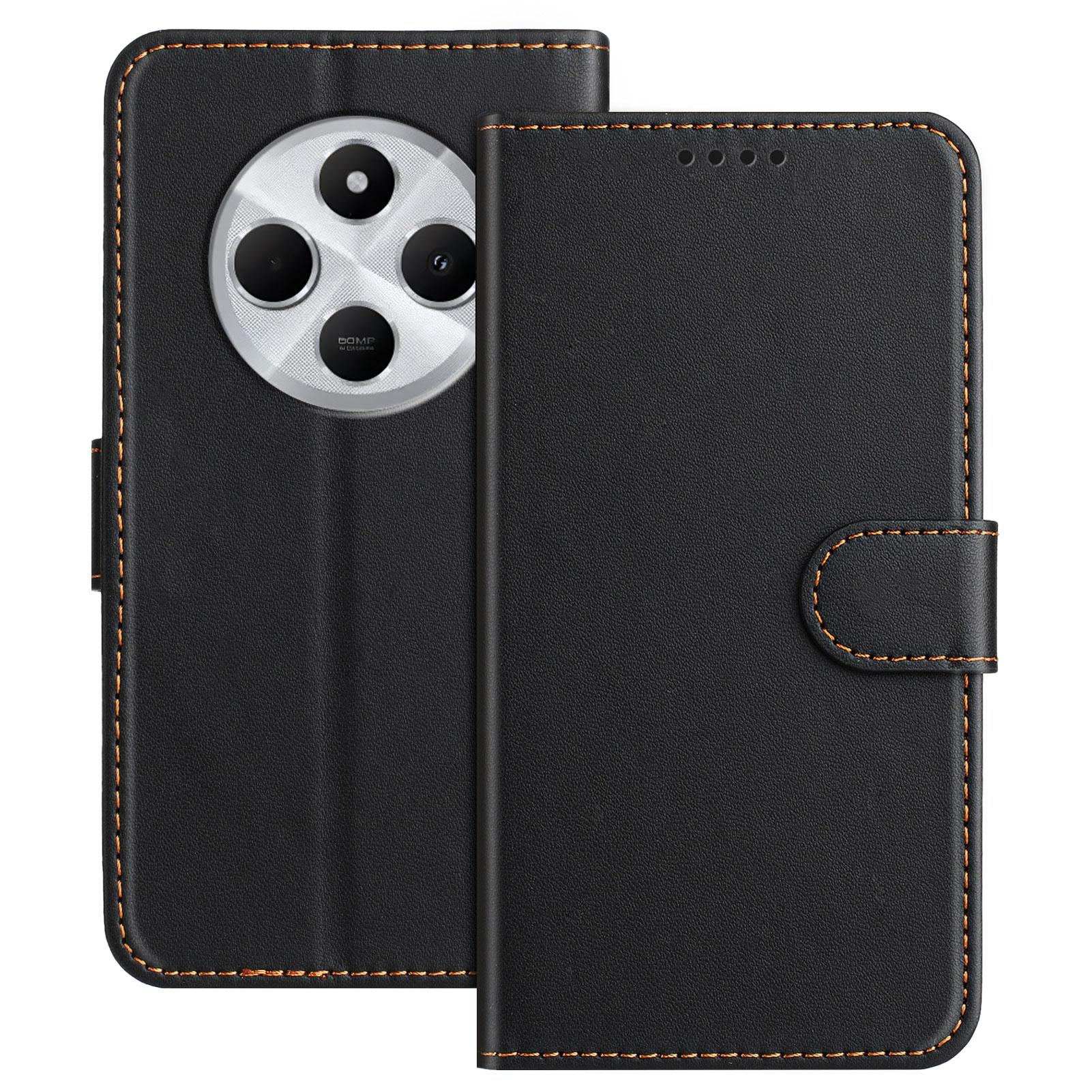 

For Xiaomi Redmi 14C 5G/Xiaomi Poco C75 4G/Xiaomi Redmi 14R 5G/Xiaomi Redmi A3 Pro 4G/Xiaomi Redmi A4 5G/Xiaomi Redmi 14C 4G Leather Case Black
