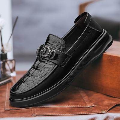 Krokodilmuster Echtes Leder Herrenschuhe Hohe Qualität Lässige Fahrschuhe Luxusmarke Businessschuhe Komfort Slipper Flats