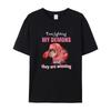 2026 New Fun Me In Fighting and Winning with My Demons Rat Terrier Print High Quality Mens Short Sleeve Crew Neck Loose Tee