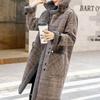 Plaid Faux Leder Pelz Parka Mantel Frauen Herbst Winter Neue Lamm Pelz Weibliche Mantel Fügen Samt Warm Zu Halten Oberbekleidung