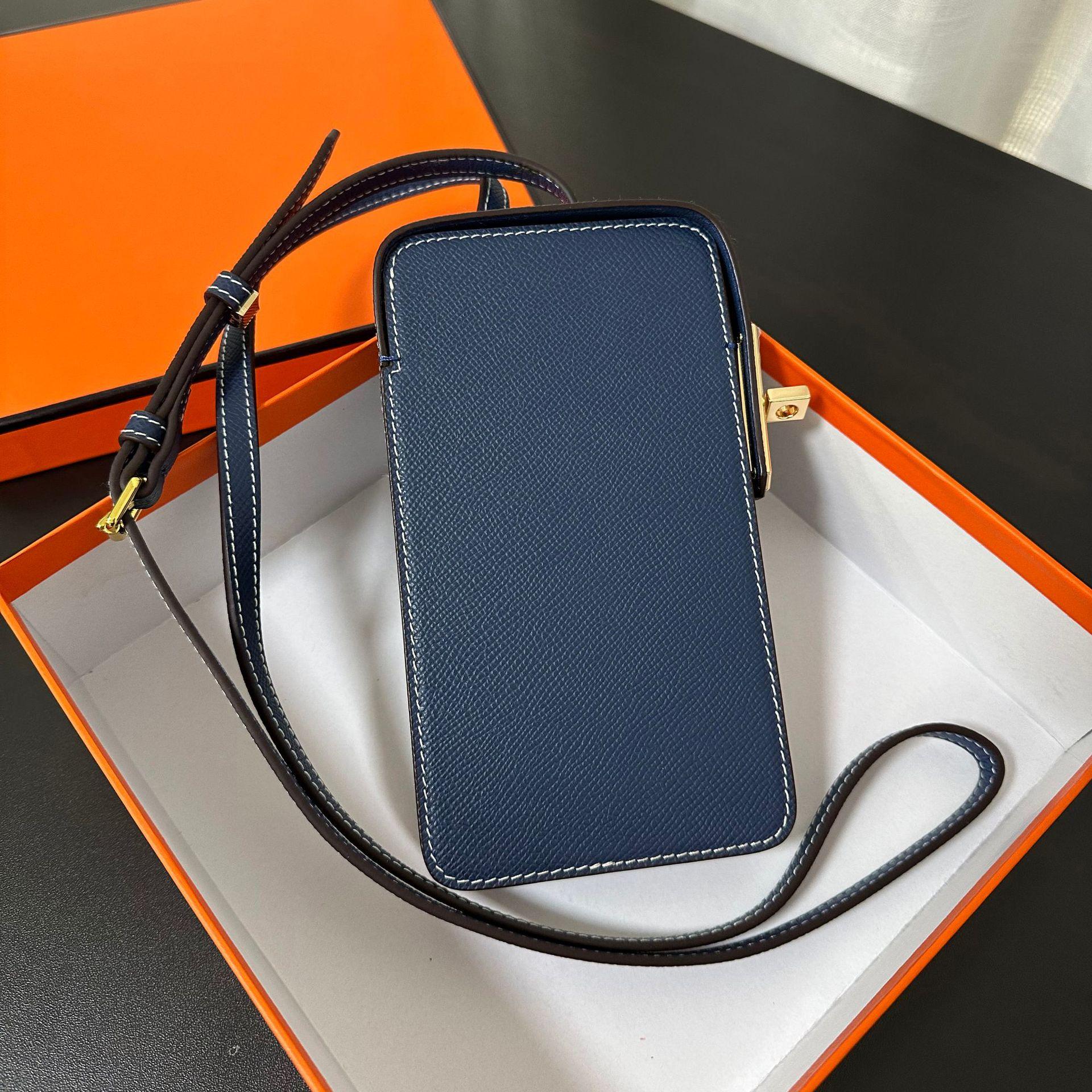 

Новая сумка для мобильного телефона из коровьей кожи, женская сумка через плечо, легкая маленькая сумка через плечо, женская мини-сумка, простая 17.5cmx10cmx1.9cm синий