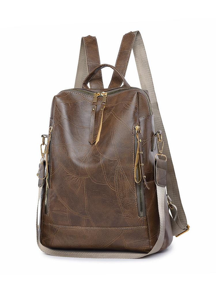 

Сумка Рюкзак Жіночий повсякденний жіночий рюкзак Шкільний дорожній портфель великої місткості темно-коричневого кольору