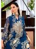 AB114 Middle Eastern Ethnic Style Sequin Burnout Abaya Evening Dress for Women