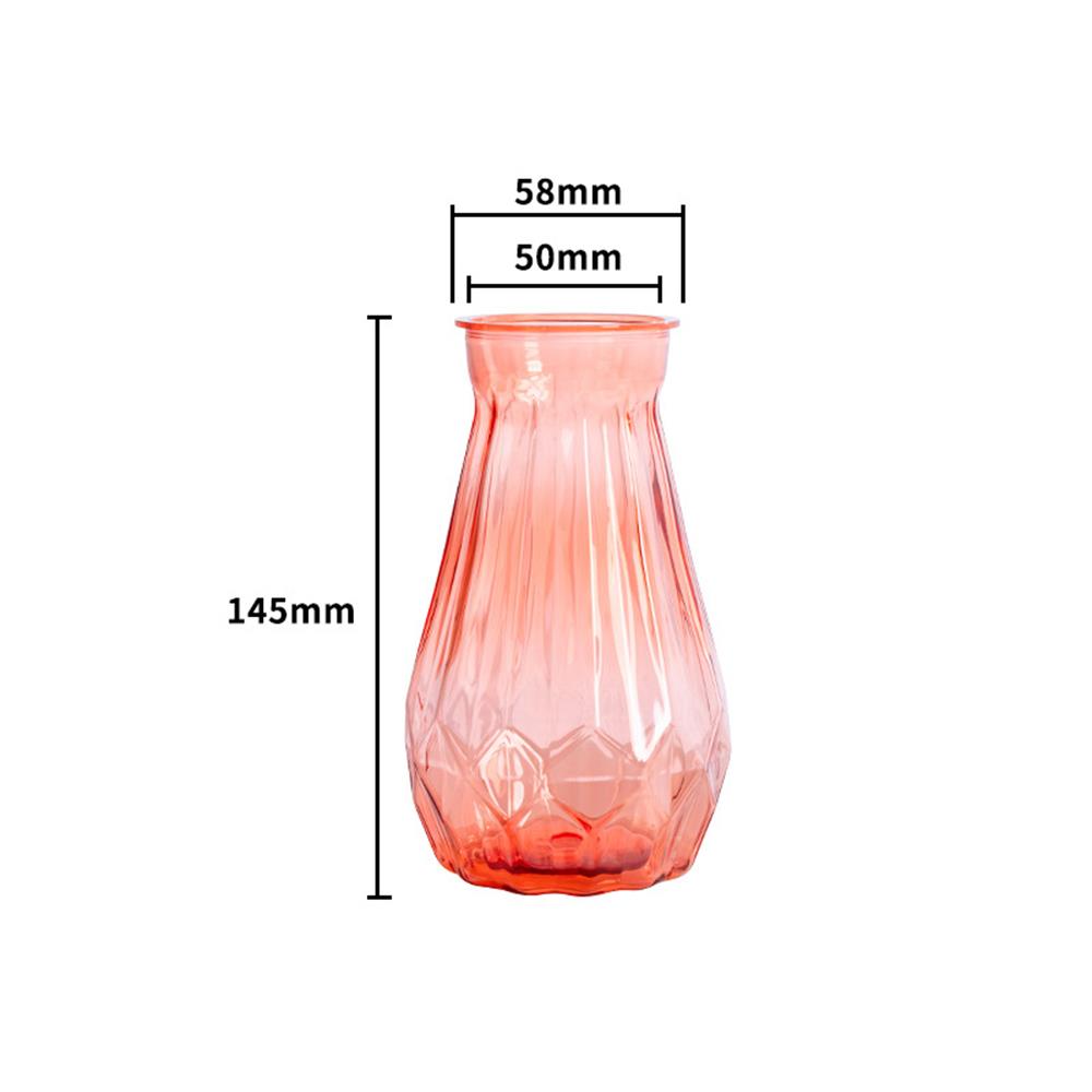 Plant Pot Transparent Vases Hydroponic Flower Vases Diamond Shaped Plastic Vase Home Decor Ornaments Modern Home Decoration