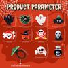 10pc Creative Halloween Themed Rings Halloween Party Decoration DIY Party Gifts Event Crazy Gatherings Assorted Spooky Props Set