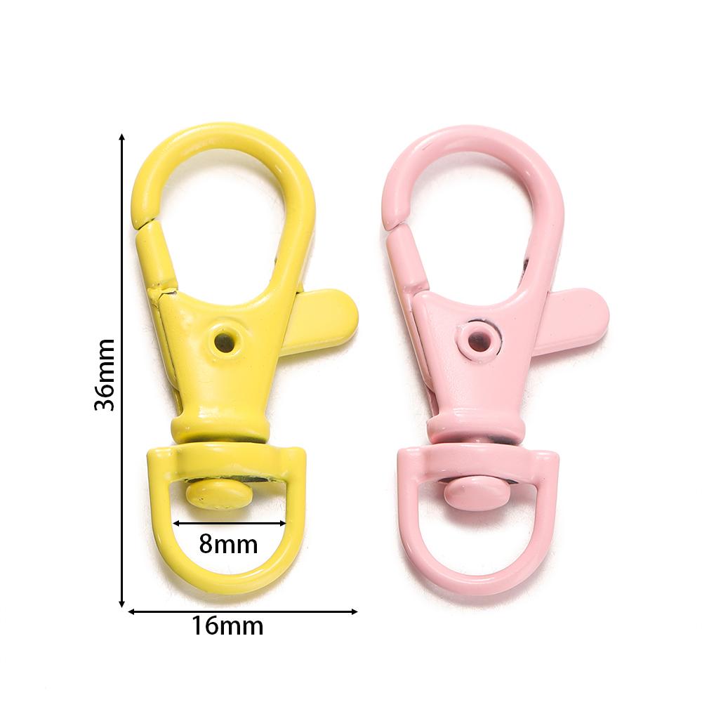 5/10Pcs Colorful Swivel Lobster Clasp Hooks Keychain Split Key Ring Connector for Bag Key Chain DIY Jewelry Making Supplies