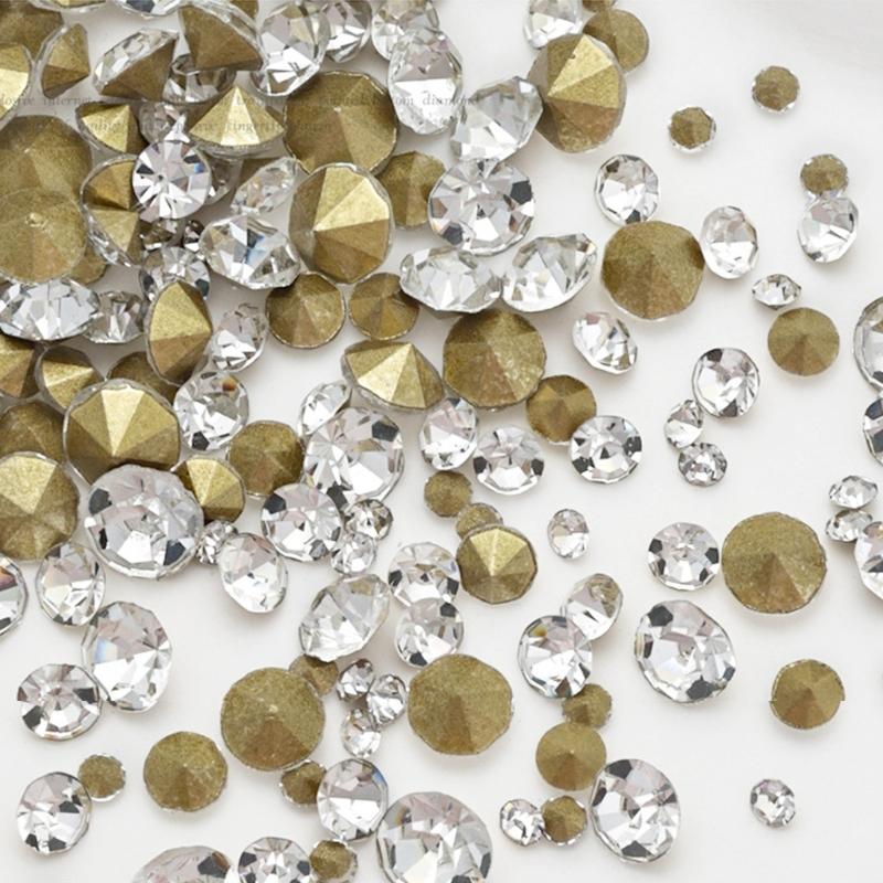 1Bag 3D Nail Charms Pointed Bottom Nail Rhinestones for Nail Decoration Nails Art Projects Embellishments Crafts