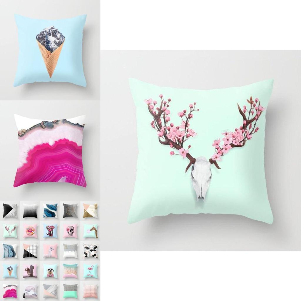 High-quality Polyester Cartoon Animal Pillow Case Cover For Sofa And Home Decor