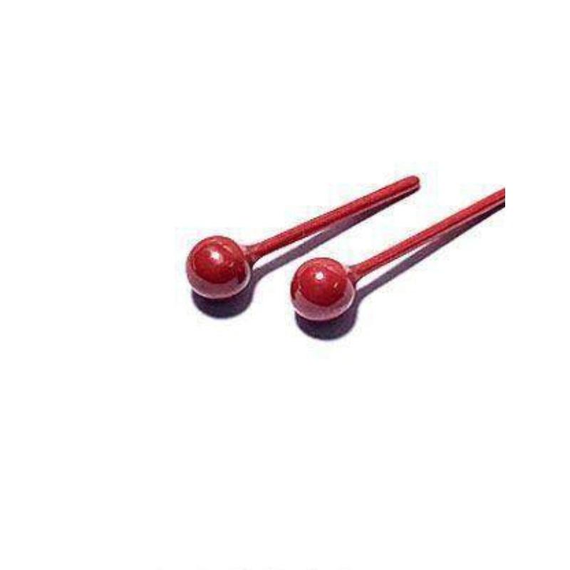 Bioceramic Stud Earrings with Geometric Heart-shaped Ear Bar, Ceramic Ear Stud Earrings, Ear Ornaments A1678 Red