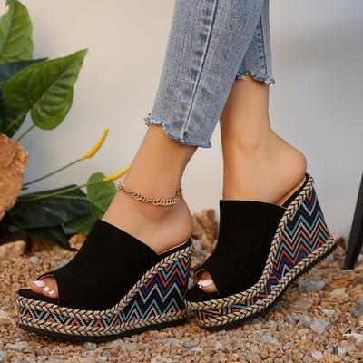 Damen Keilsandalen Sommer Mode Absätze