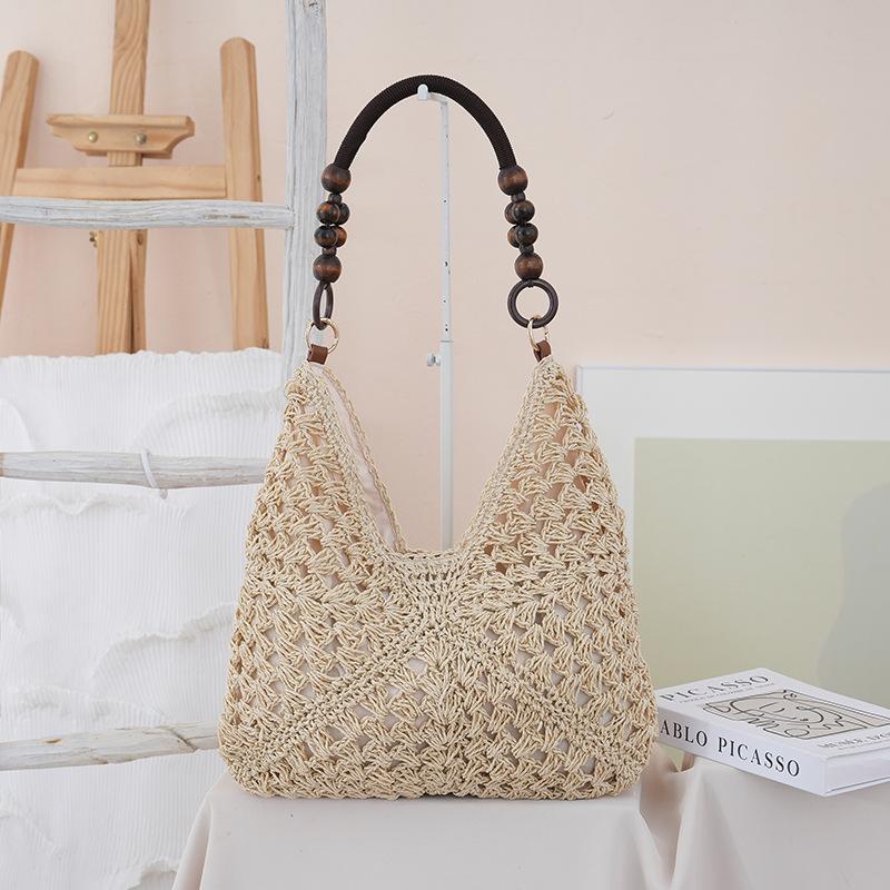 

Woven Bag Straw Bag Women S Large Capacity Bohemian Style Seaside Vacation Style Beach Bag Light Shoulder bottom length 35 height 35