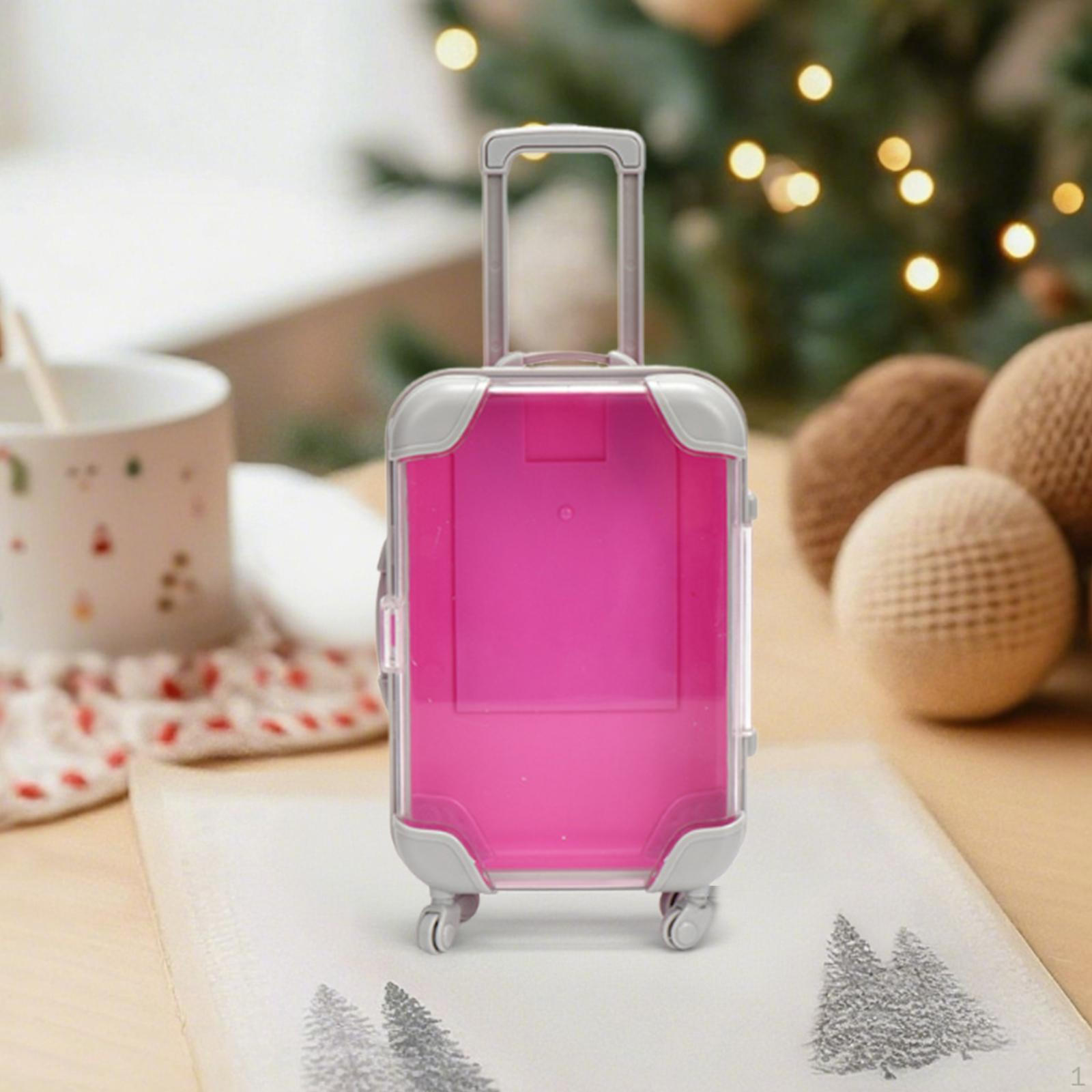 

Мини Чемодан Аксессуары для Кукольного Домика Прозрачная Конфетница Портативный Пустой Багаж Хранение Миниатюрный Purple Red