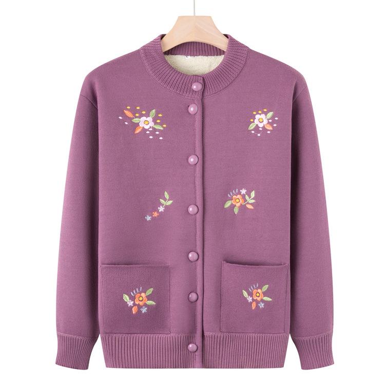 

Зимняя одежда для пожилых людей, новые пальто, для бабушек, осенние свитера, кардиганы для пожилых женщин и свитера для мам. 4XL