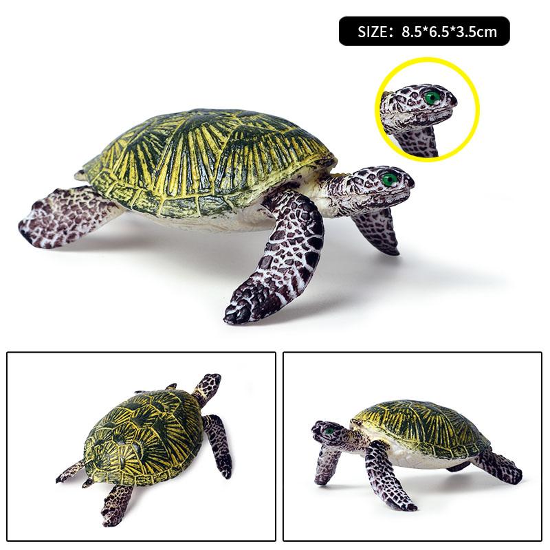 Oenux Ocean Animals Leatherback Tortoise Turtle Growth Cycle Sea Life Model Figurines Action Figures PVC Education Kid Toy Gift