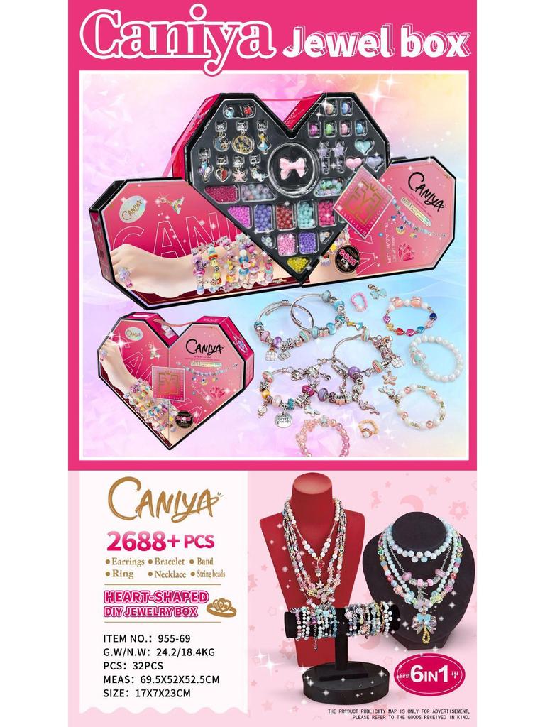 DIY Girls' Beaded Jewelry Gift Set: Handmade Bracelets & Necklaces