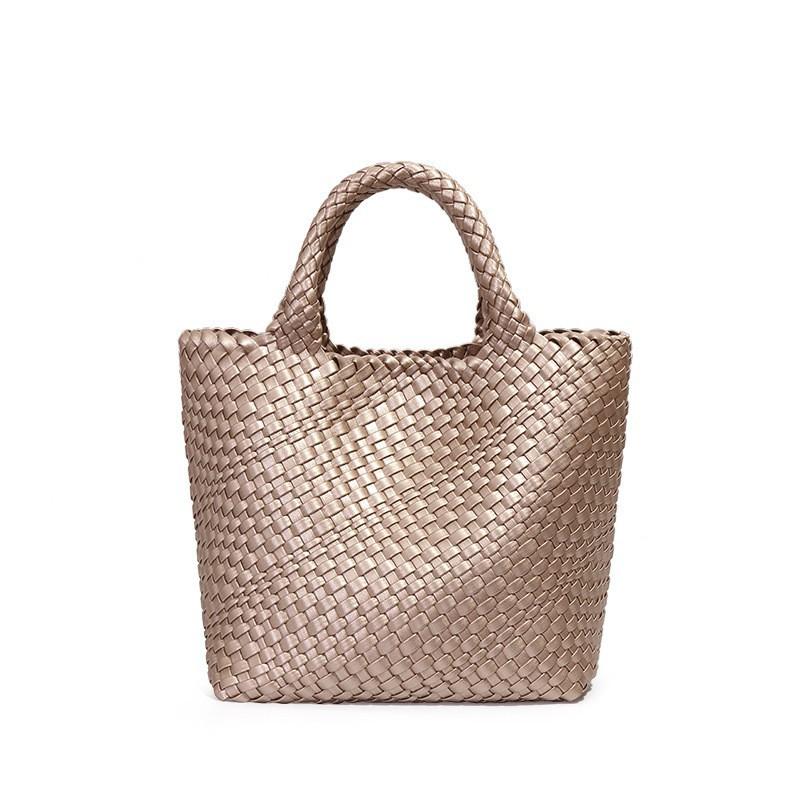 

High-end Large-capacity Retro Vegetable Basket Fashionable Casual Knitted Handbag All-matching Mother-child Bag
