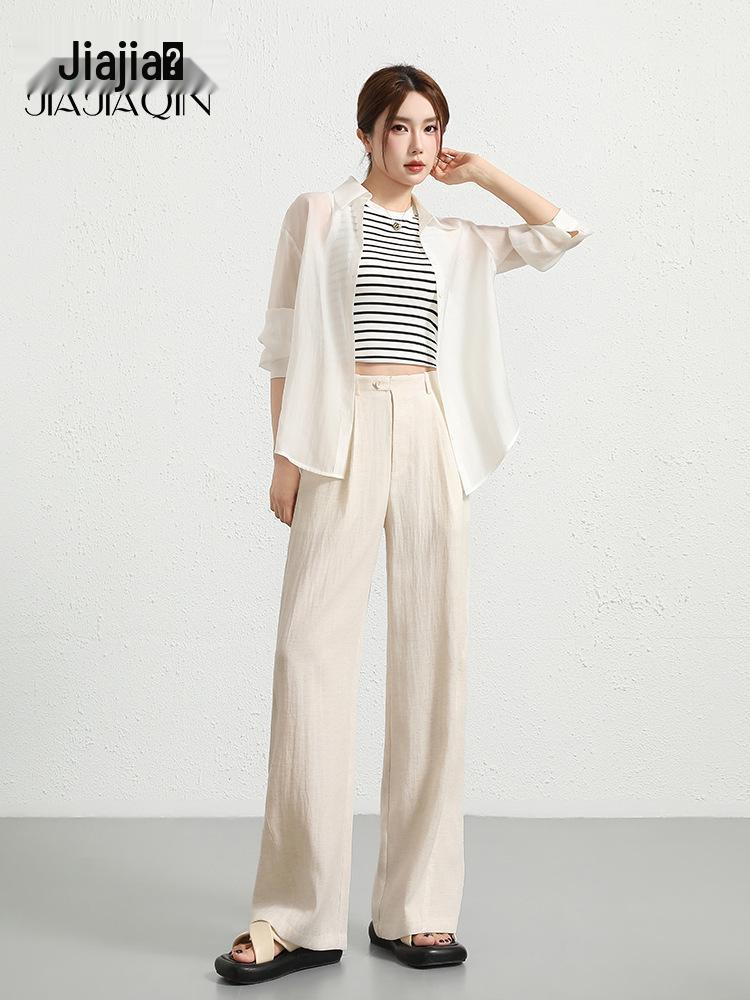 Women's Summer Linen Wide-Leg Pants: Breathable, Versatile, and Stylishly Casual