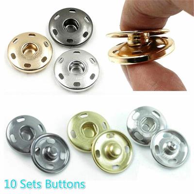 10-21mm Metall Messing Druckknöpfe Nähen Knopf Druckknöpfe Nähen Leder Handwerk Kleidung Taschen handgefertigt DIY
