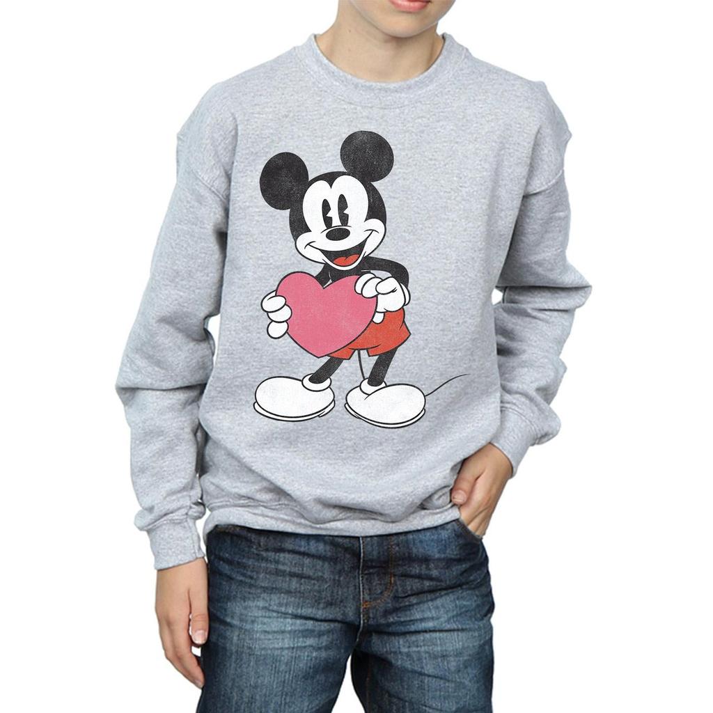 Disney Boys Mickey Mouse Valentine Heart Sweatshirt