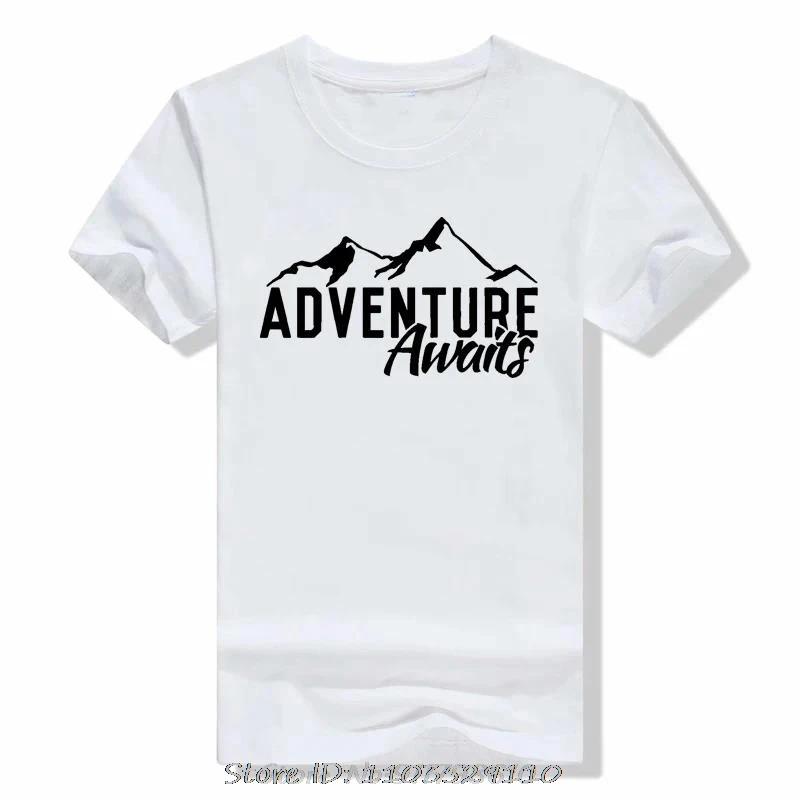Eat Sleep Travel Repeat Mountains T-shirt Unisex Adventure Hiking Tshirt Summer Outdoor Casual Graphic Tees Tops T Shirt Tops