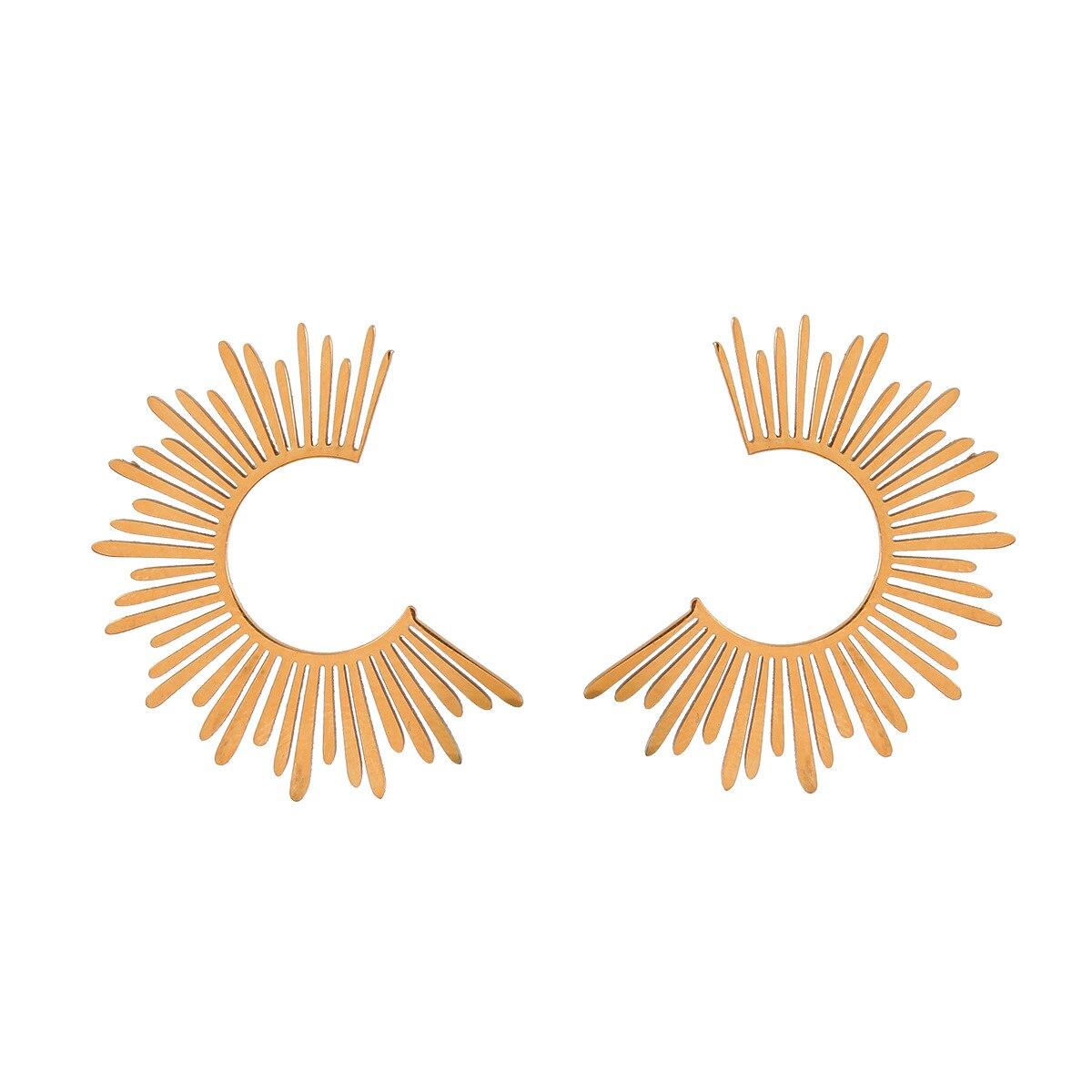 

Pinkdudu легкие роскошные серьги-гвоздики с подсолнухом C в стиле ретро, ​​креативные симметричные серьги из нержавеющей стали для женщин, ювелирные изделия PD1507 Gold золотой